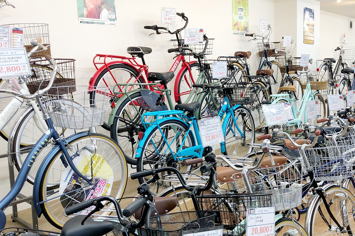 奈良県奈良市のサイクルどりーむの店頭